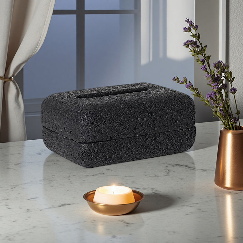 【ティッシュケース】コンクリート インダストリアル 耐水性