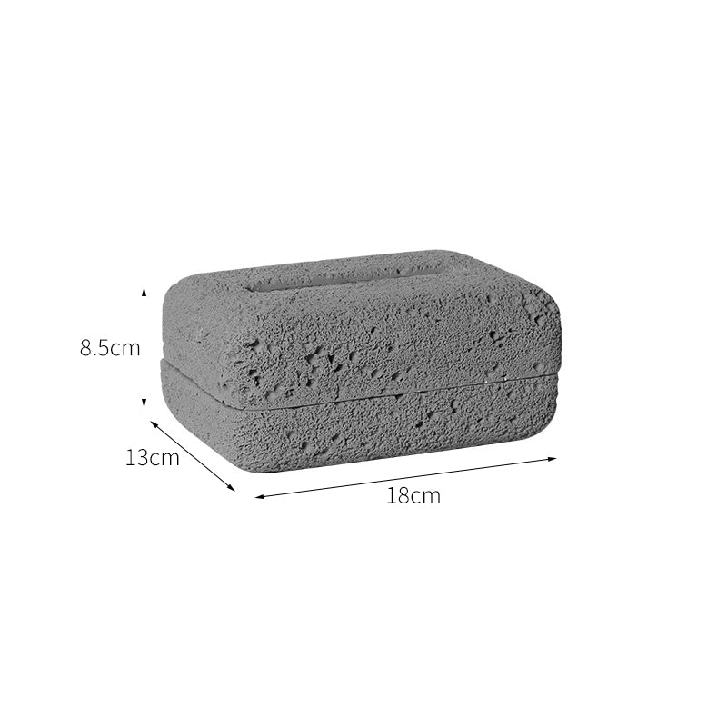 【ティッシュケース】コンクリート インダストリアル 耐水性