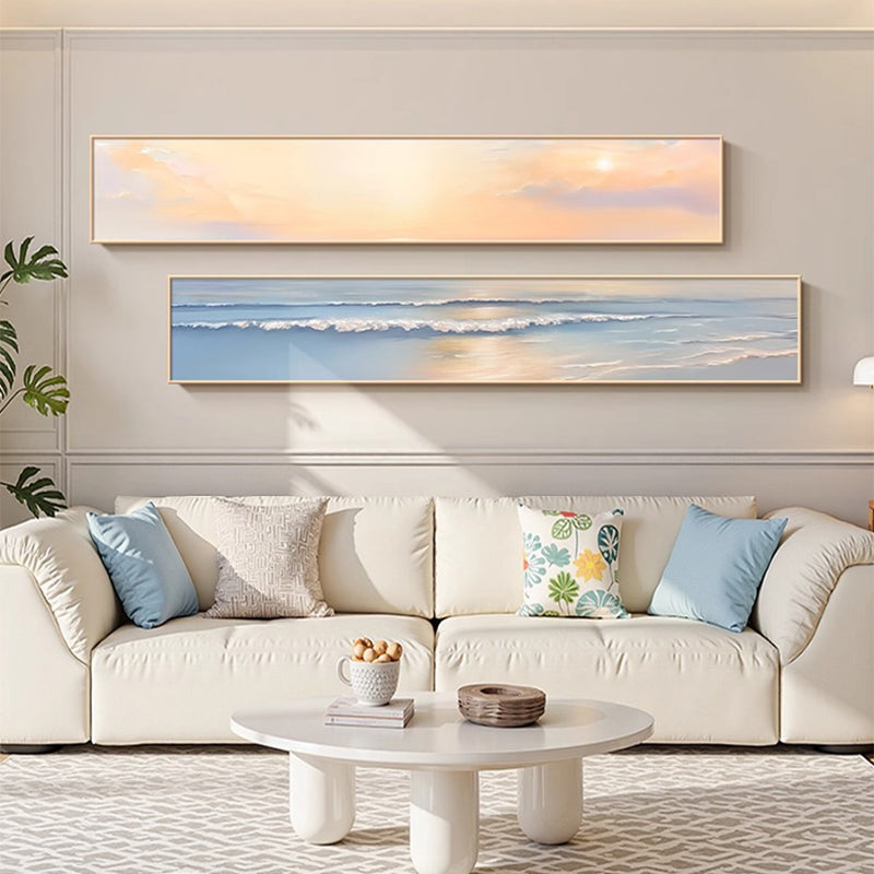 【掛絵】潮の光と日の出 現代的肌理感 選べる8タイプ