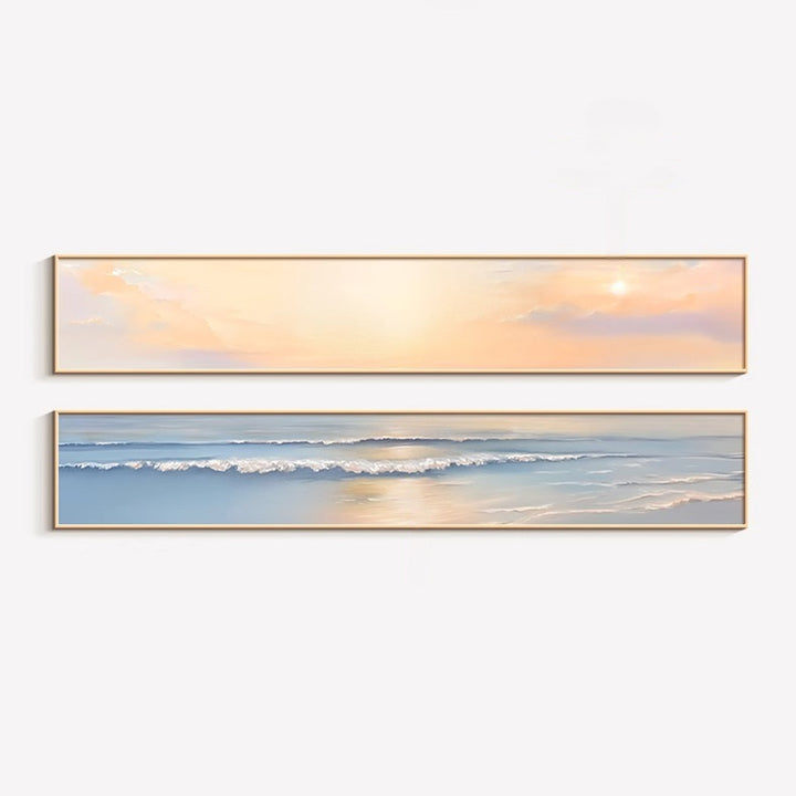 【掛絵】潮の光と日の出 現代的肌理感 選べる8タイプ