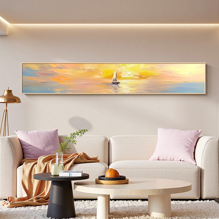 【掛絵】潮の光と日の出 現代的肌理感 選べる8タイプ