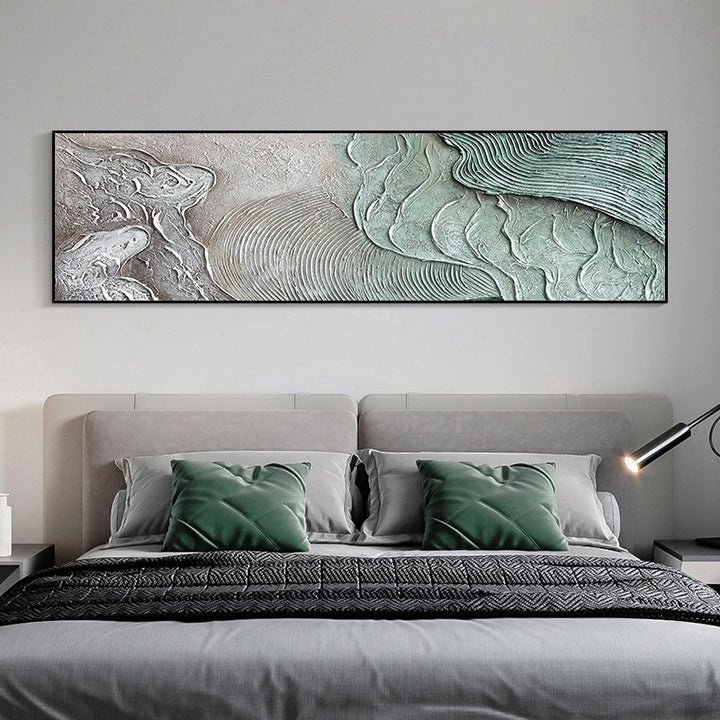 【掛絵】潮の流れと波の息吹 手描き油絵