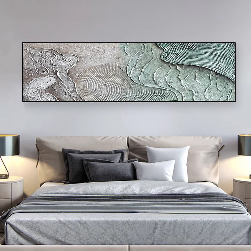 【掛絵】潮の流れと波の息吹 手描き油絵