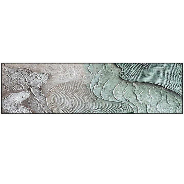 【掛絵】潮の流れと波の息吹 手描き油絵