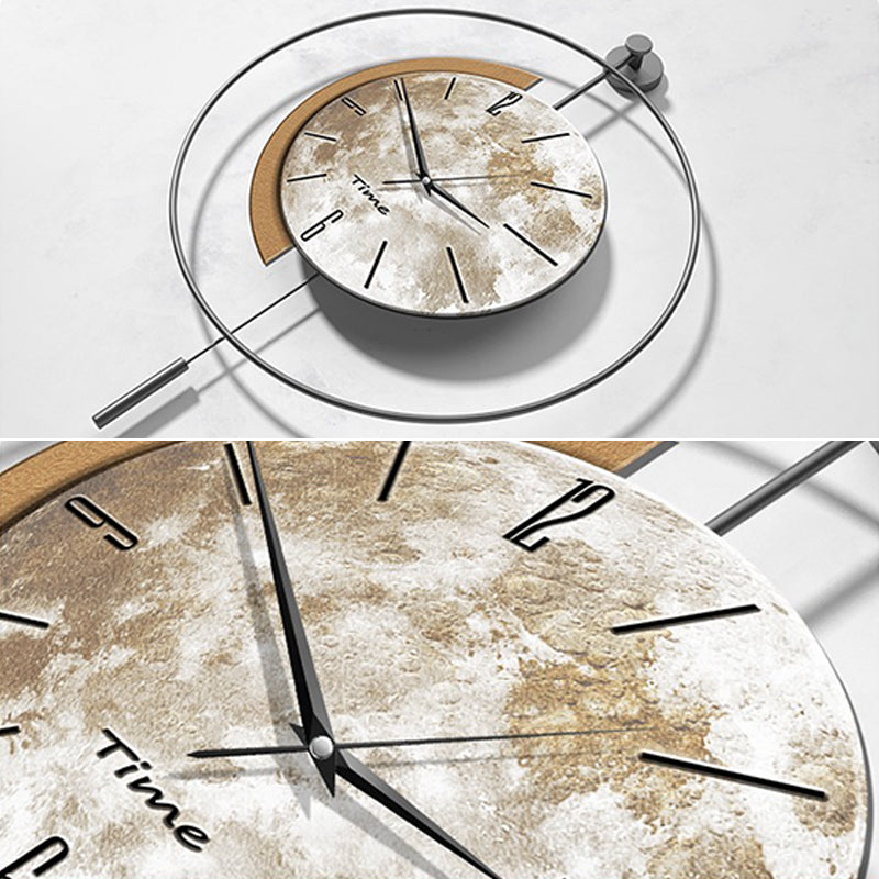 【壁掛け時計】モダン 月面デザイン スタイリッシュ