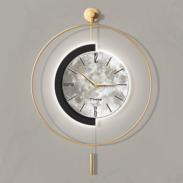 【壁掛け時計】モダン 月面デザイン スタイリッシュ
