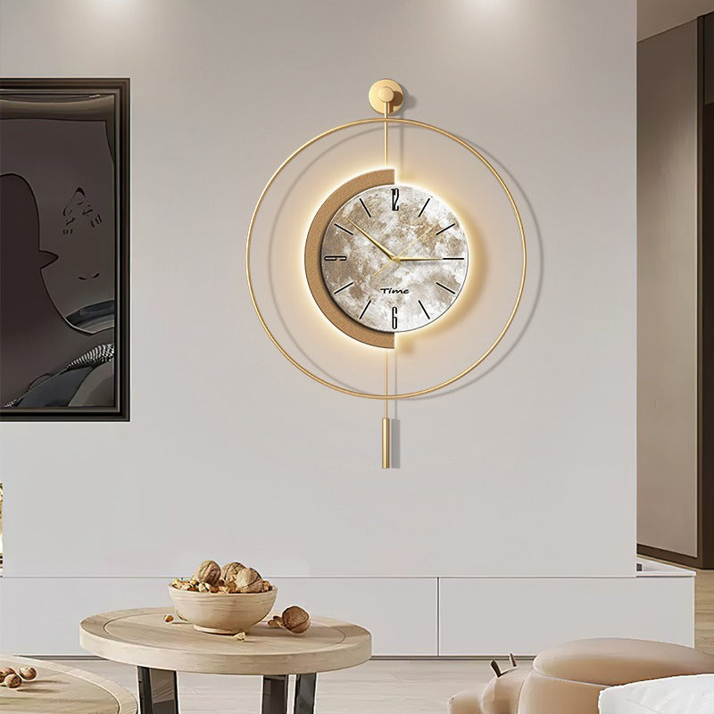 【壁掛け時計】モダン 月面デザイン スタイリッシュ