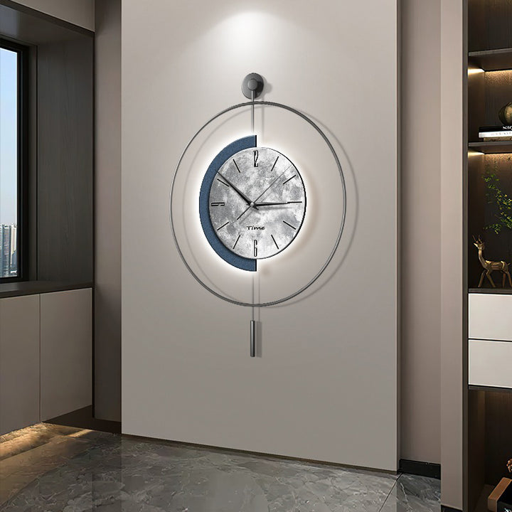 【壁掛け時計】モダン 月面デザイン スタイリッシュ