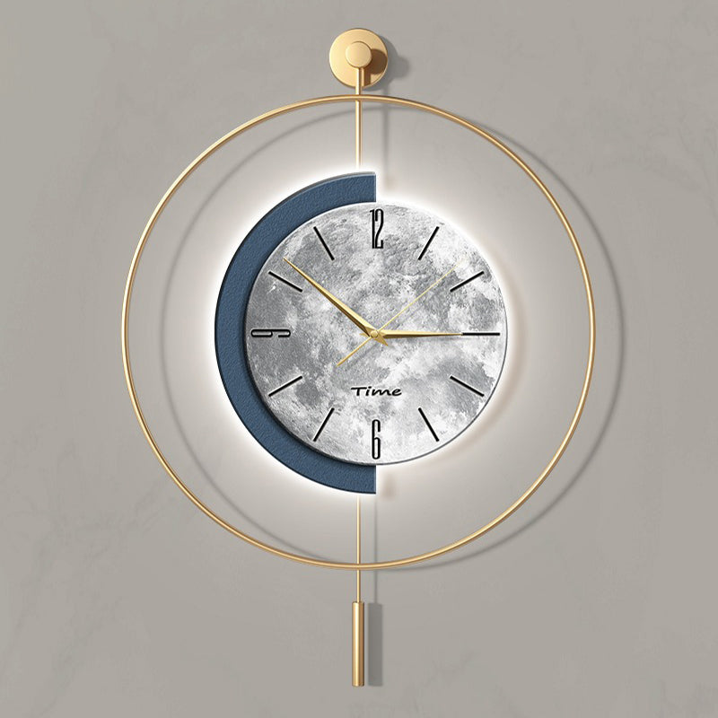 【壁掛け時計】モダン 月面デザイン スタイリッシュ