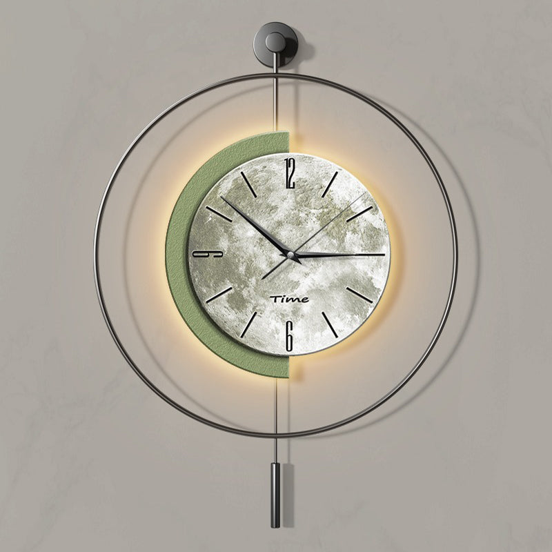 【壁掛け時計】モダン 月面デザイン スタイリッシュ