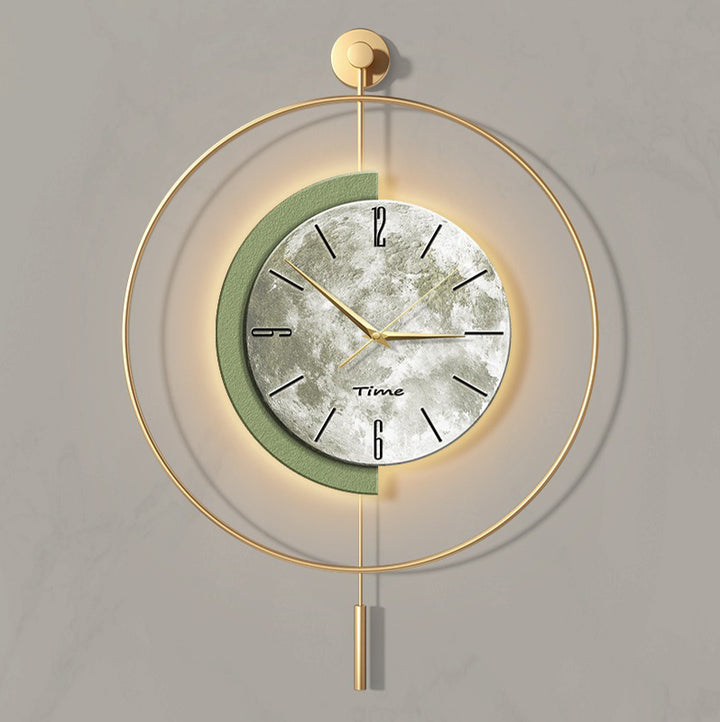 【壁掛け時計】モダン 月面デザイン スタイリッシュ