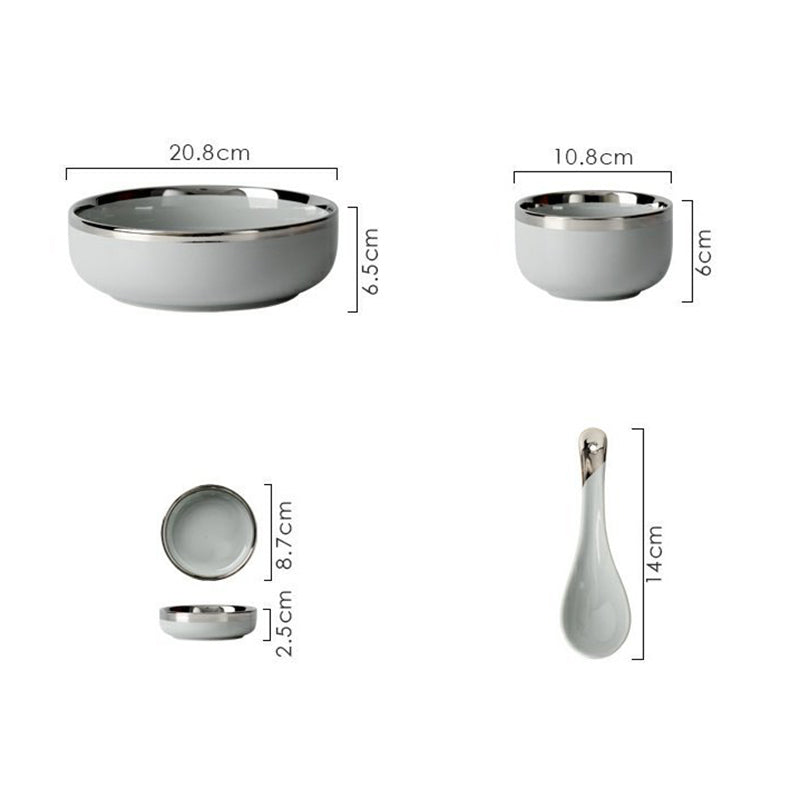 シルバー皿 INDOORPLUS公式｜食器 シルバーリム おしゃれ 食器セット