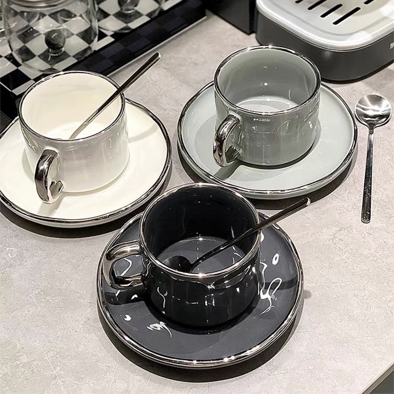 【コーヒーカップ・ティーカップ】光沢感 セラミック 上品