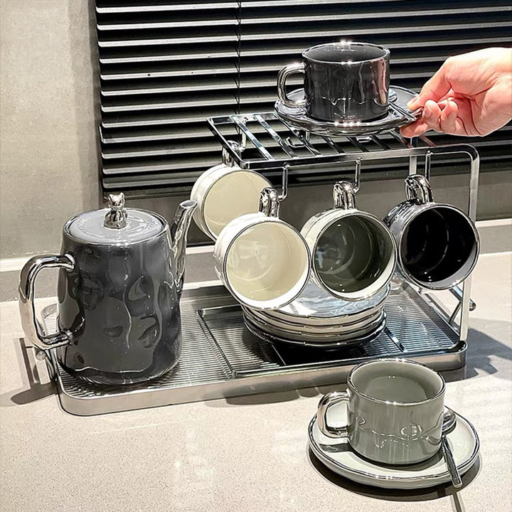 【コーヒーカップ・ティーカップ】光沢感 セラミック 上品