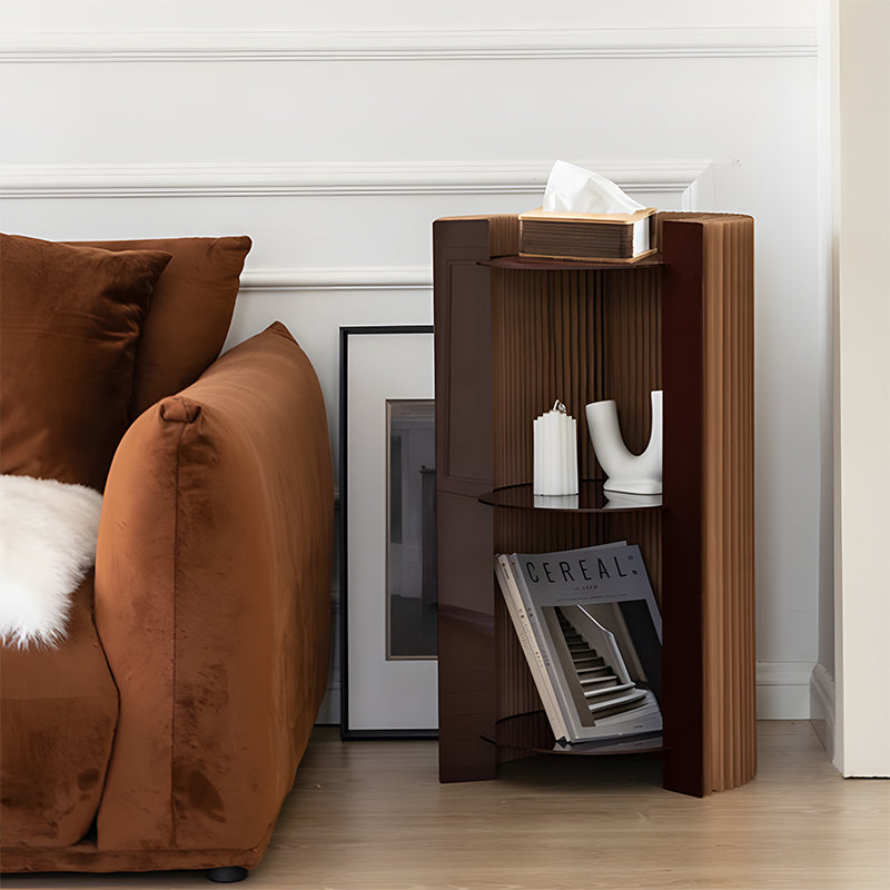 【サイドテーブル】クラフト紙 リブドデザイン 軽量タイプ