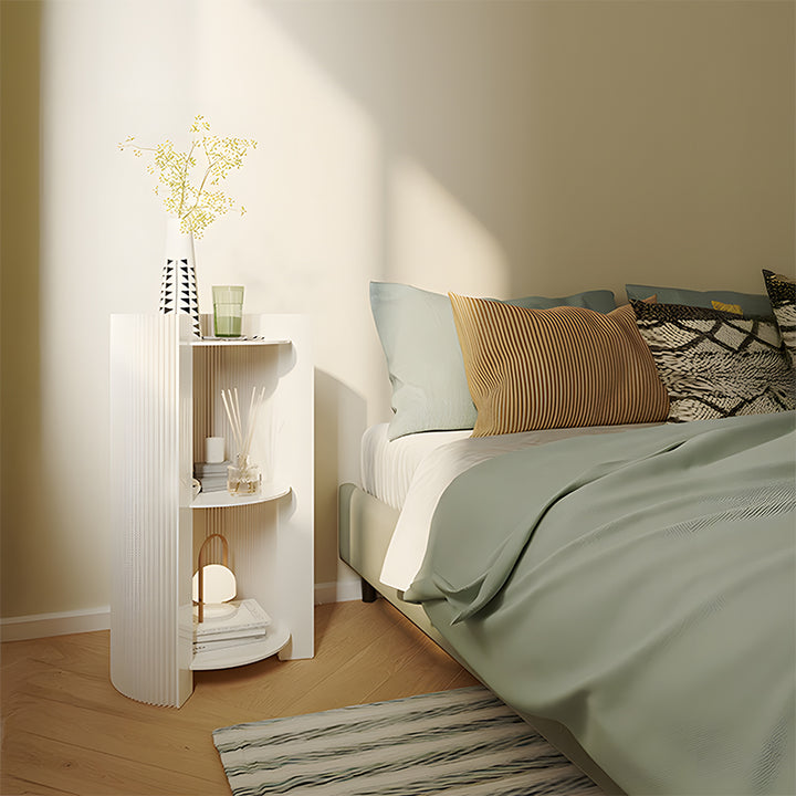 【サイドテーブル】クラフト紙 リブドデザイン 軽量タイプ