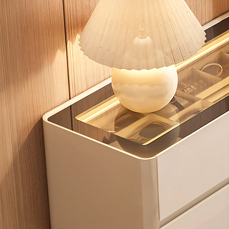 【ジュエリーキャビネット】ガラス  ファブリック ラグジュアリー 大容量