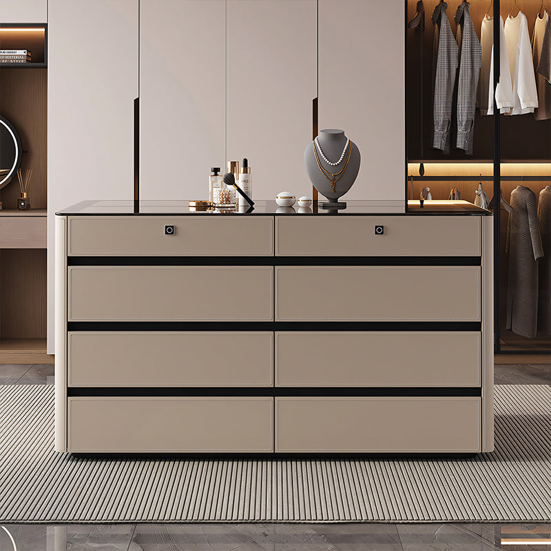 【ジュエリーキャビネット】レザー ガラス ハイエンド 指紋認証