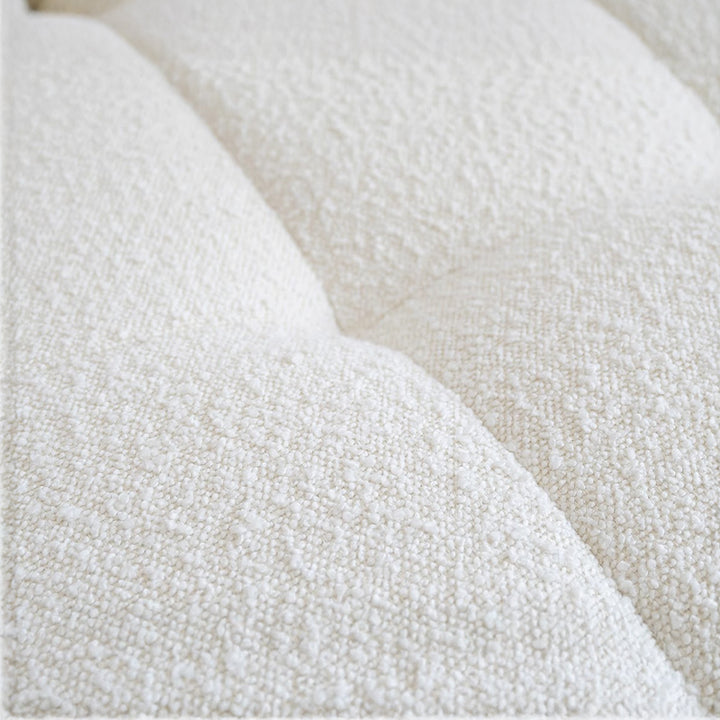 【ソファ】ブークレ調 ナチュラル 伸縮