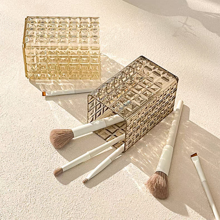 【コスメ収納 ・ メイクボックス】プラスチック クリアカラー 多段式