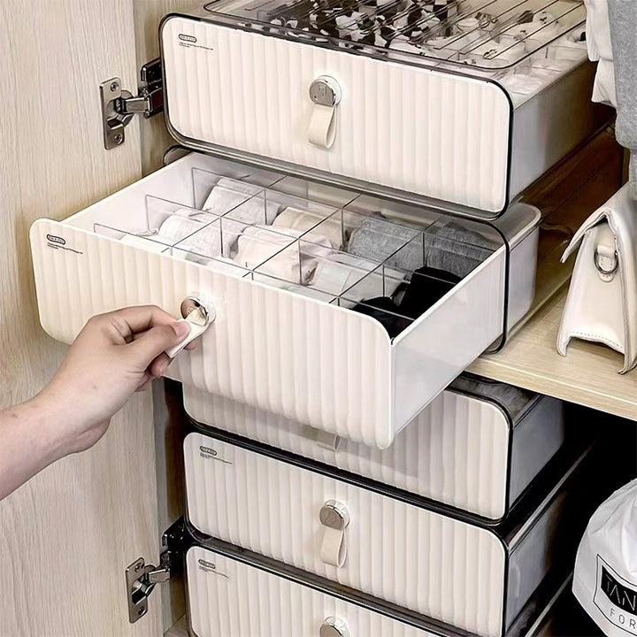 【小物入れ・ペン立て】プラスチック スタイリッシュ 仕切り付き