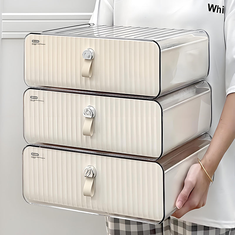 【小物入れ・ペン立て】プラスチック スタイリッシュ 仕切り付き