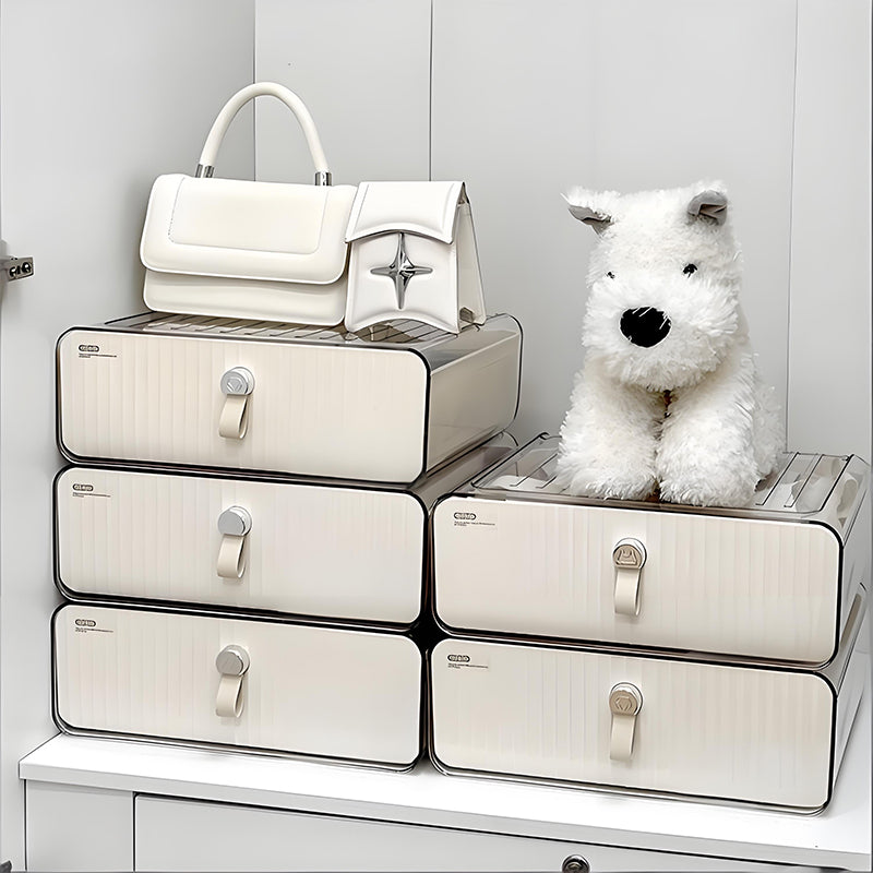 【小物入れ・ペン立て】プラスチック スタイリッシュ 仕切り付き