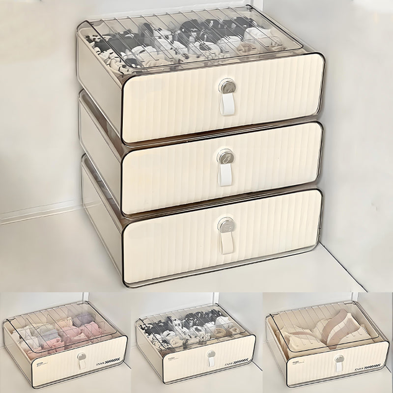 【小物入れ・ペン立て】プラスチック スタイリッシュ 仕切り付き