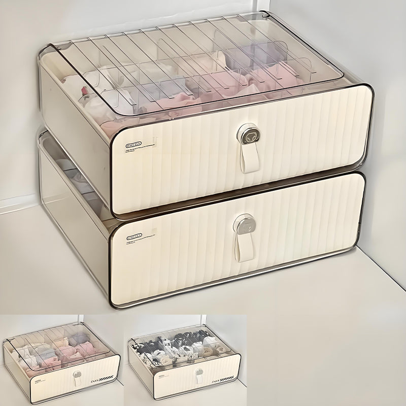 【小物入れ・ペン立て】プラスチック スタイリッシュ 仕切り付き