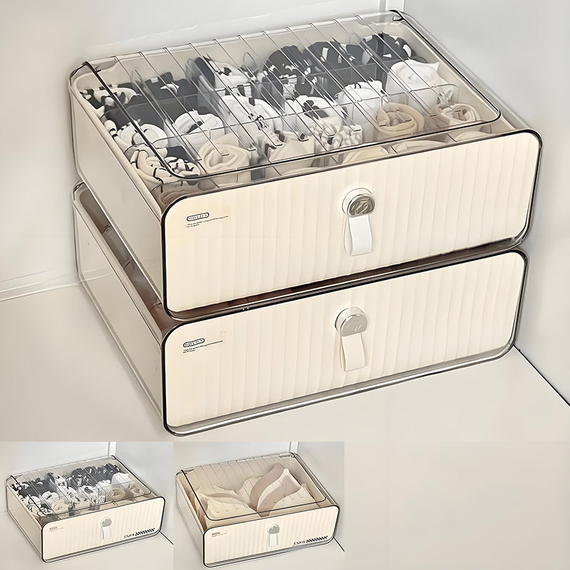 【小物入れ・ペン立て】プラスチック スタイリッシュ 仕切り付き