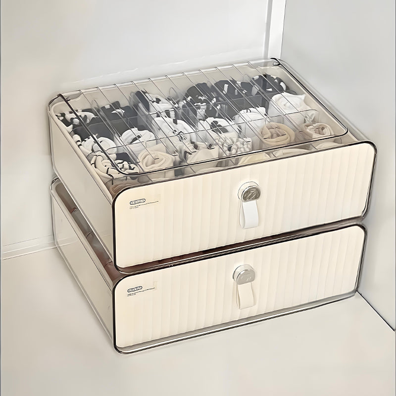 【小物入れ・ペン立て】プラスチック スタイリッシュ 仕切り付き