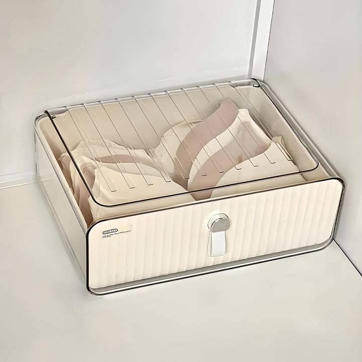 【小物入れ・ペン立て】プラスチック スタイリッシュ 仕切り付き