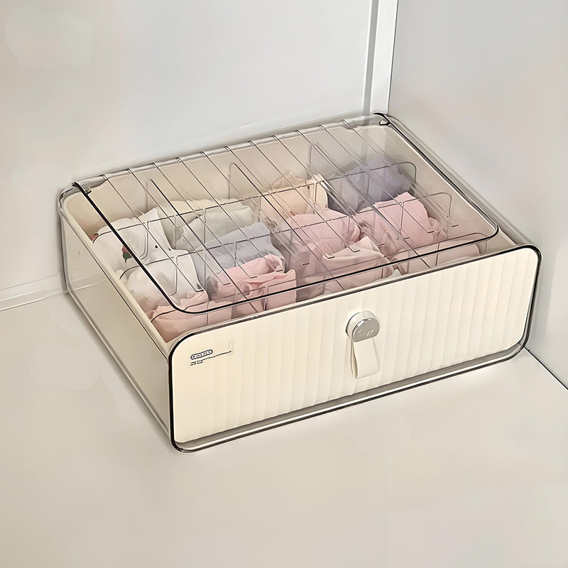 【小物入れ・ペン立て】プラスチック スタイリッシュ 仕切り付き