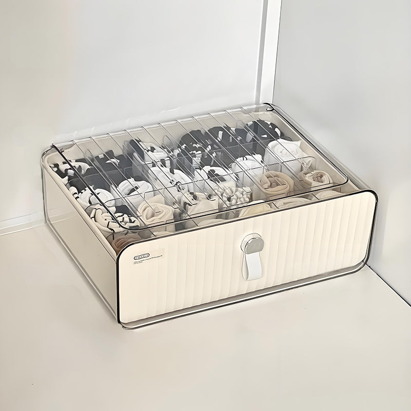 【小物入れ・ペン立て】プラスチック スタイリッシュ 仕切り付き