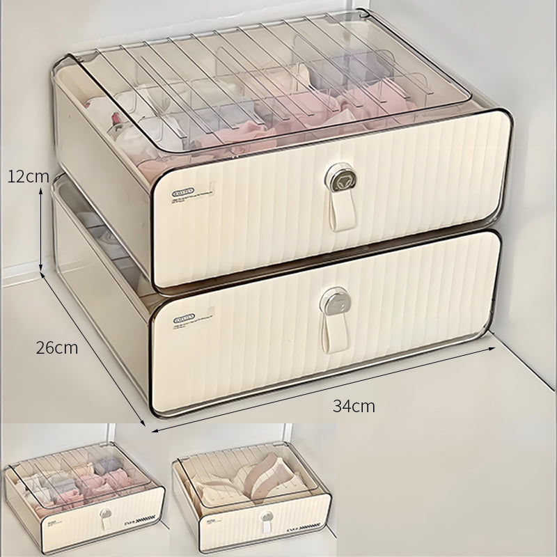 【小物入れ・ペン立て】プラスチック スタイリッシュ 仕切り付き