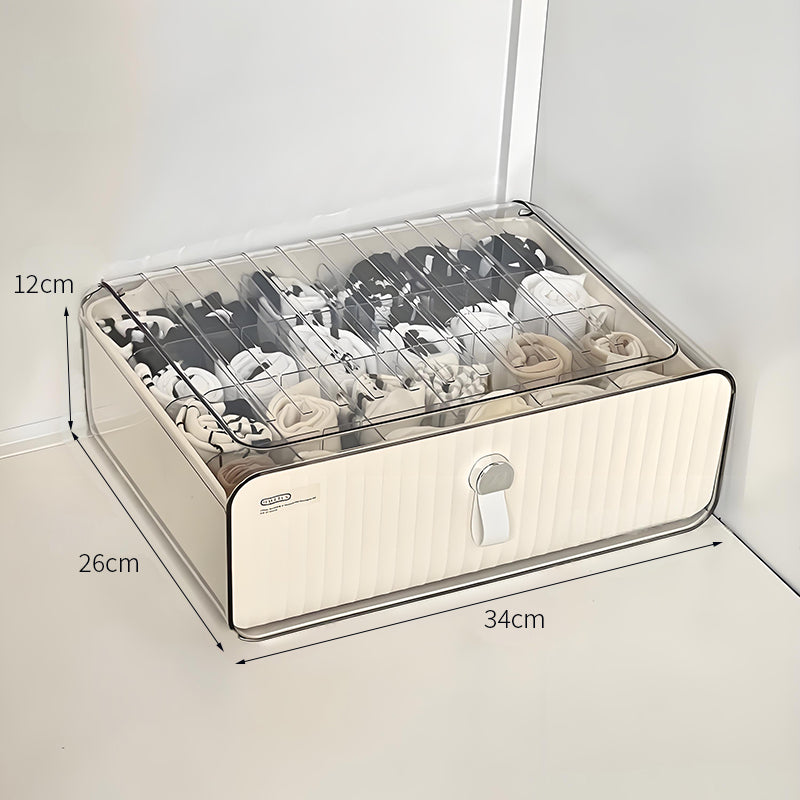 【小物入れ・ペン立て】プラスチック スタイリッシュ 仕切り付き