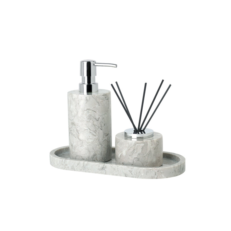 ハンドソープディスペンサー 小物収納セット 大理石調 マット感 INDOORPLUS公式｜ディスペンサー 大理石 スタイリッシュ 高級感
