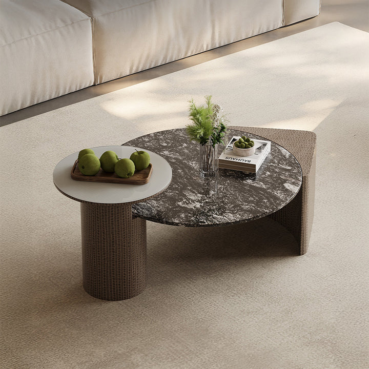 【ローテーブル】大理石 ラグジュアリー 安定性