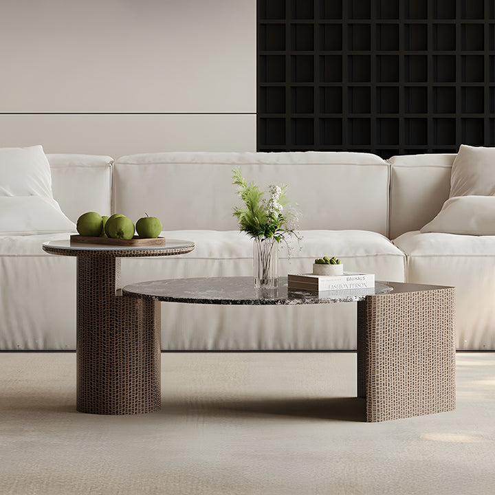 【ローテーブル】大理石 ラグジュアリー 安定性