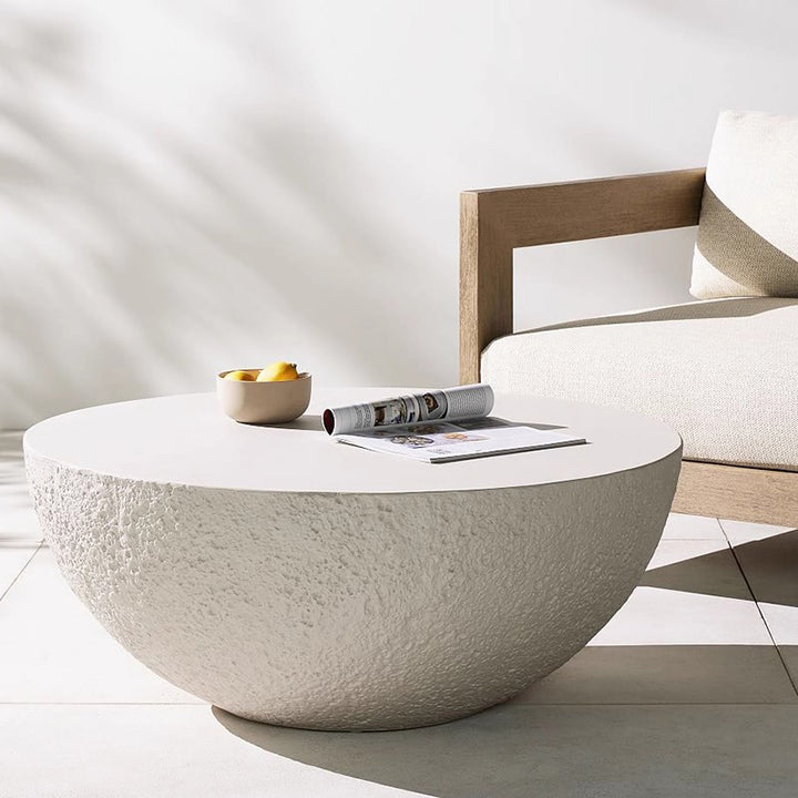 【ローテーブル】コンクリートソリッド ハーフドーム形状