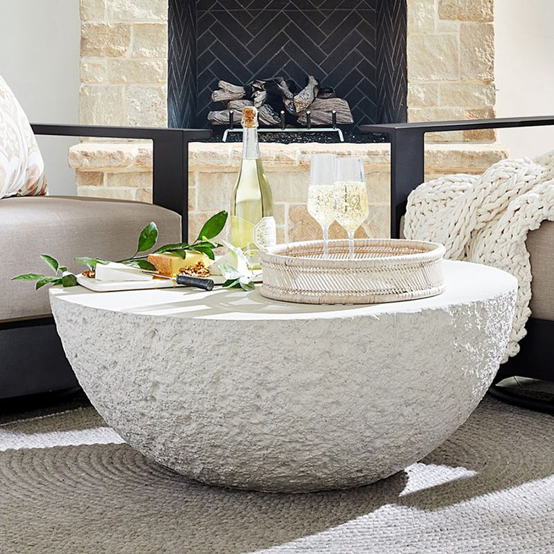 【ローテーブル】コンクリートソリッド ハーフドーム形状