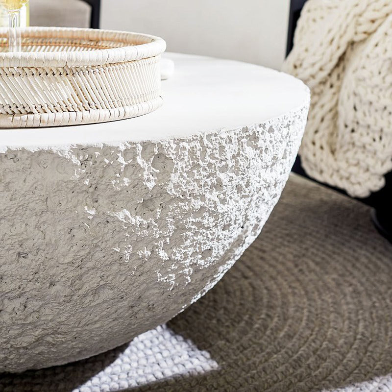 【ローテーブル】コンクリートソリッド ハーフドーム形状