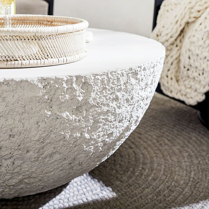 【ローテーブル】コンクリートソリッド ハーフドーム形状