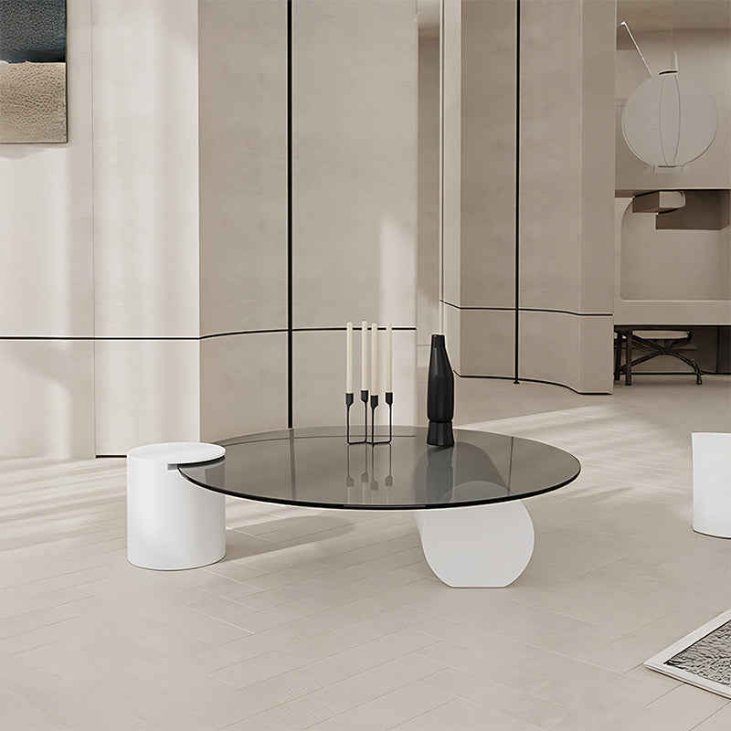 【ローテーブル】強化ガラス モダン 安定感