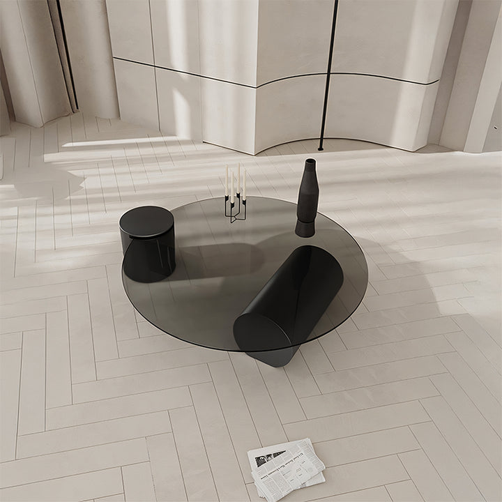 【ローテーブル】強化ガラス モダン 安定感