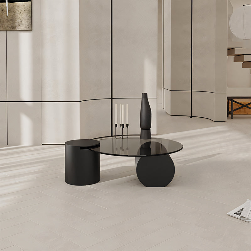 【ローテーブル】強化ガラス モダン 安定感