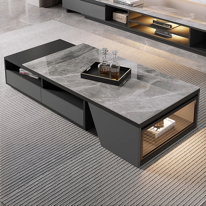 【ローテーブル】シントレードストーン モダン ライト付き