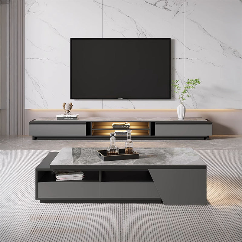 【ローテーブル】シントレードストーン モダン ライト付き