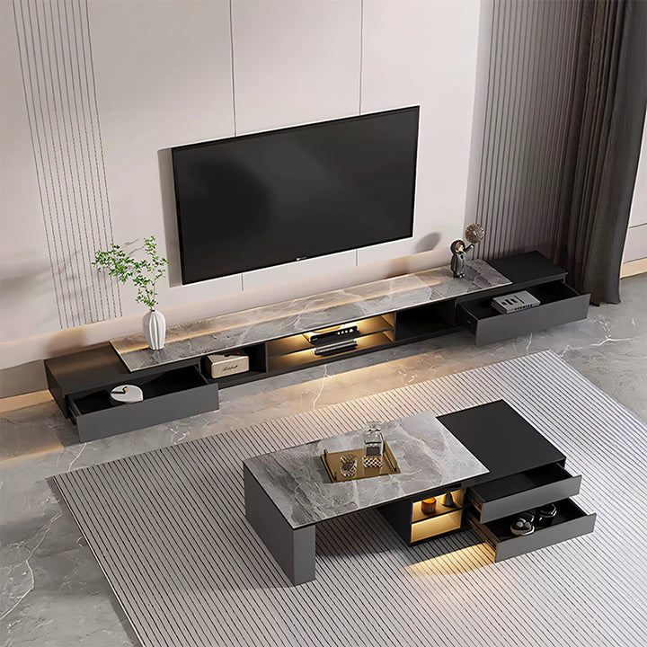 【ローテーブル】モダンデザイン 洗練感 大容量収納