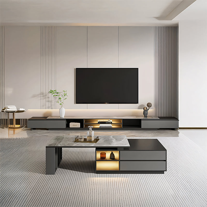 【ローテーブル】モダンデザイン 洗練感 大容量収納